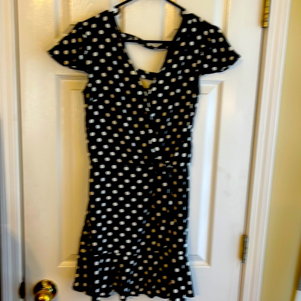 Black-White Polka Dot Dress.